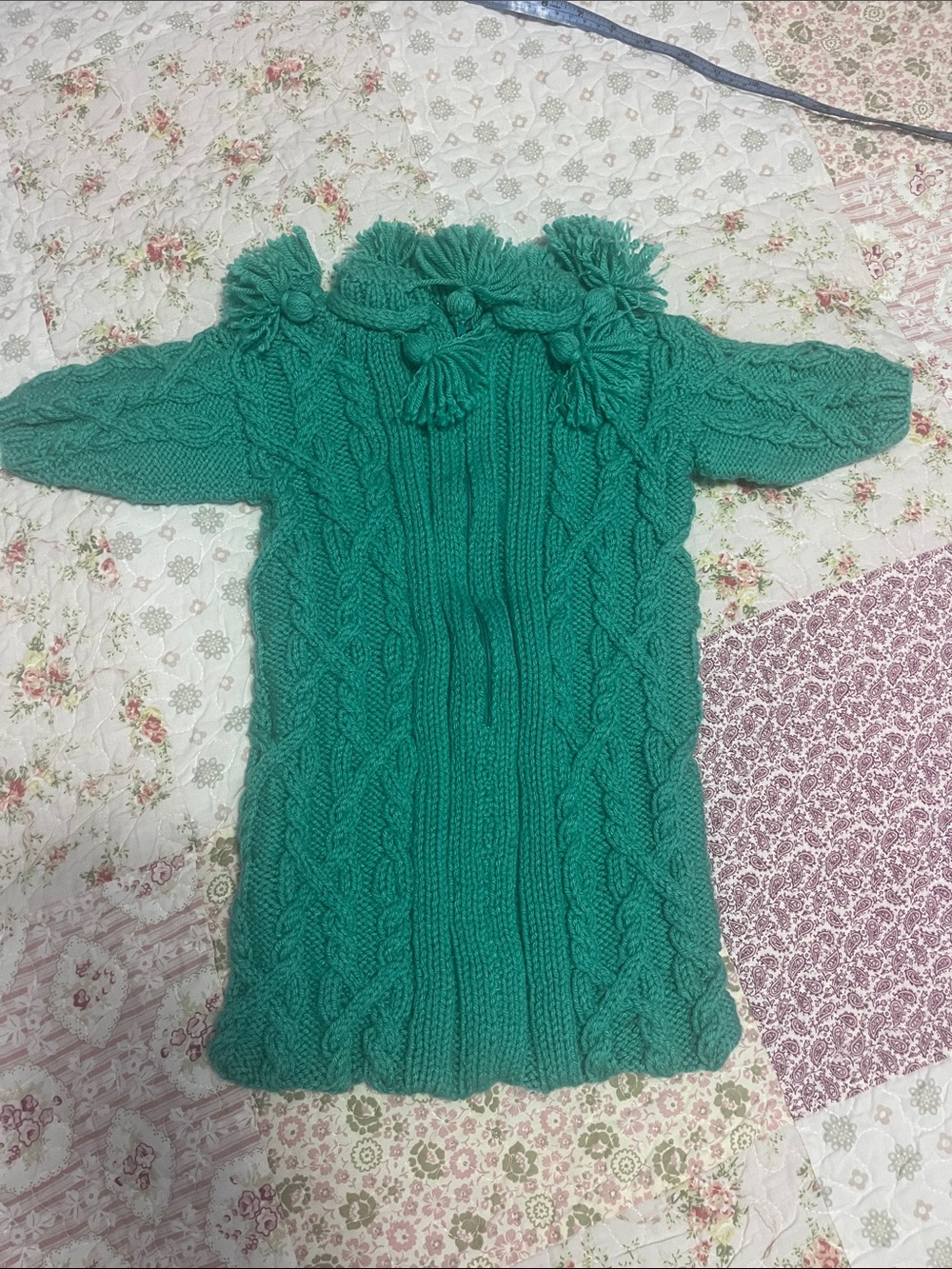 Baby bunting hand knit